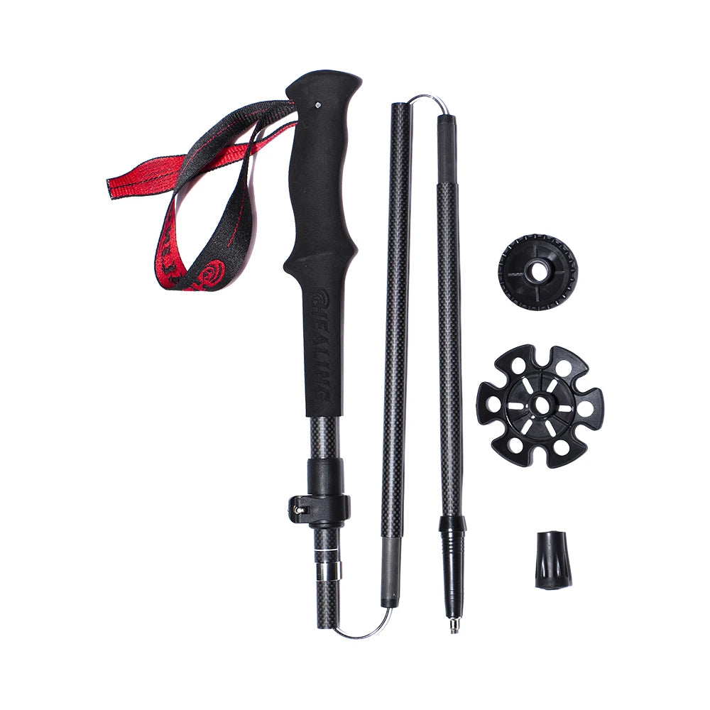 Okhealing Ultralight Carbon Fiber Trekking Poles Walking Sticks For Hiking