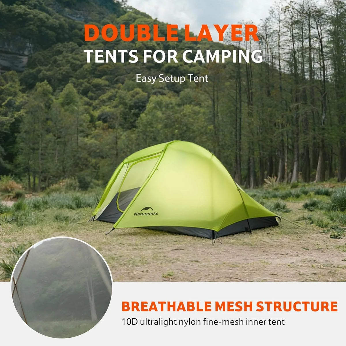 Naturehike Star Trail EXT Dual Layer Ultralight Nylon Hiking Tent