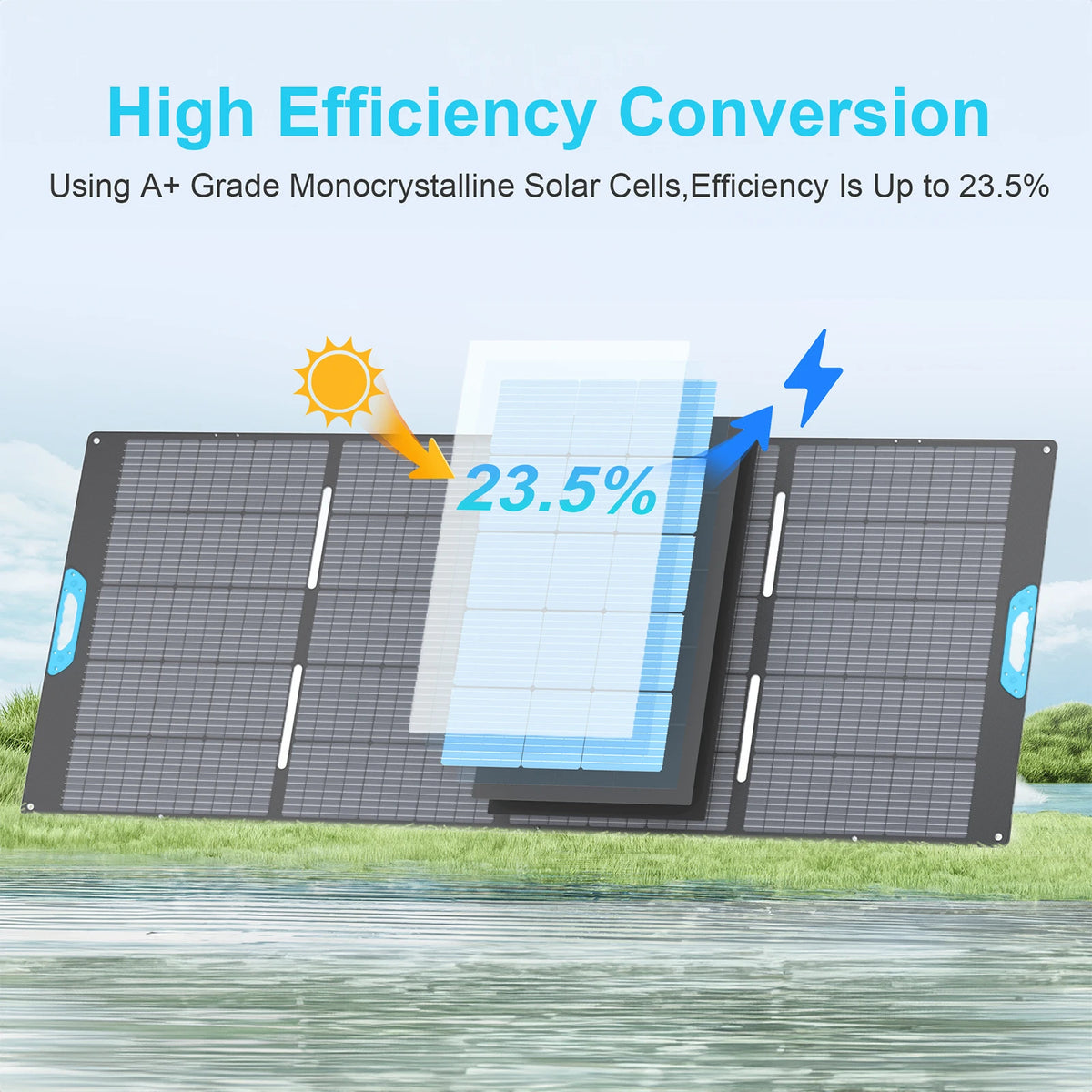E-POWO Foldable Portable Solar Panel With IP67 Protection