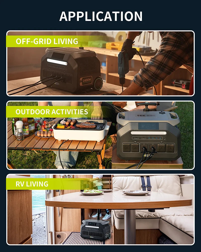 IEE Portable Power Station With LiFePO4 Battery Backup