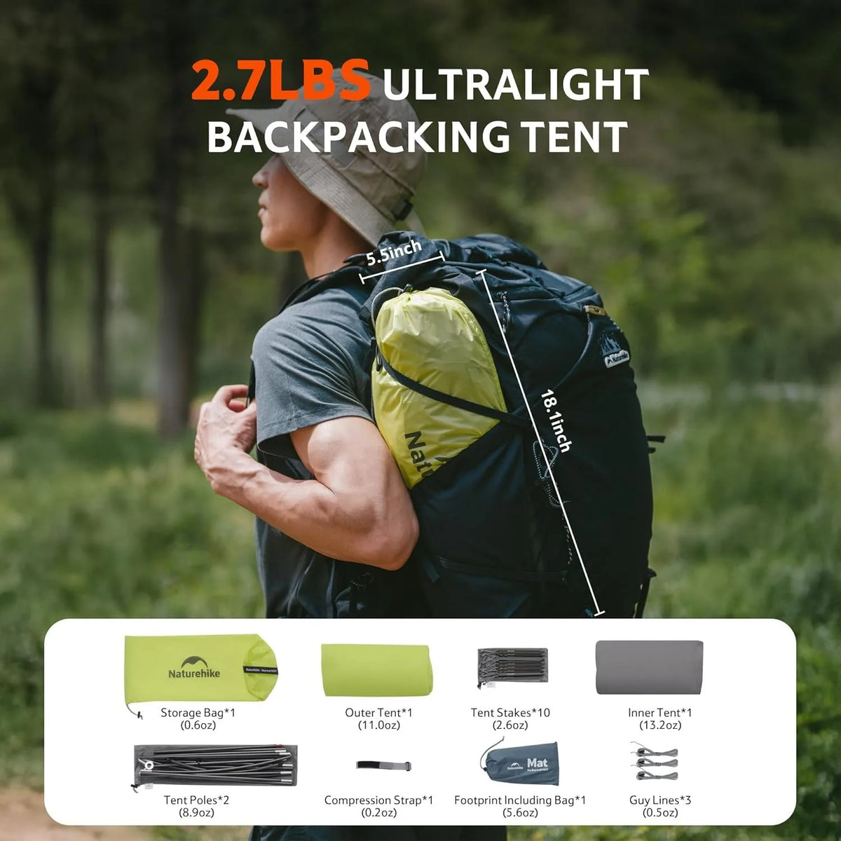 Naturehike Star Trail EXT Dual Layer Ultralight Nylon Hiking Tent