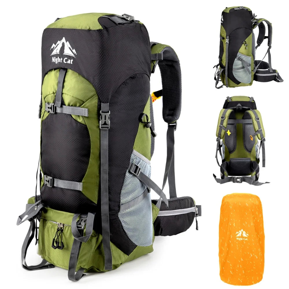 Night Cat Hiking Backpack Lightweight Camping Pack Outdoor Travel Bag
