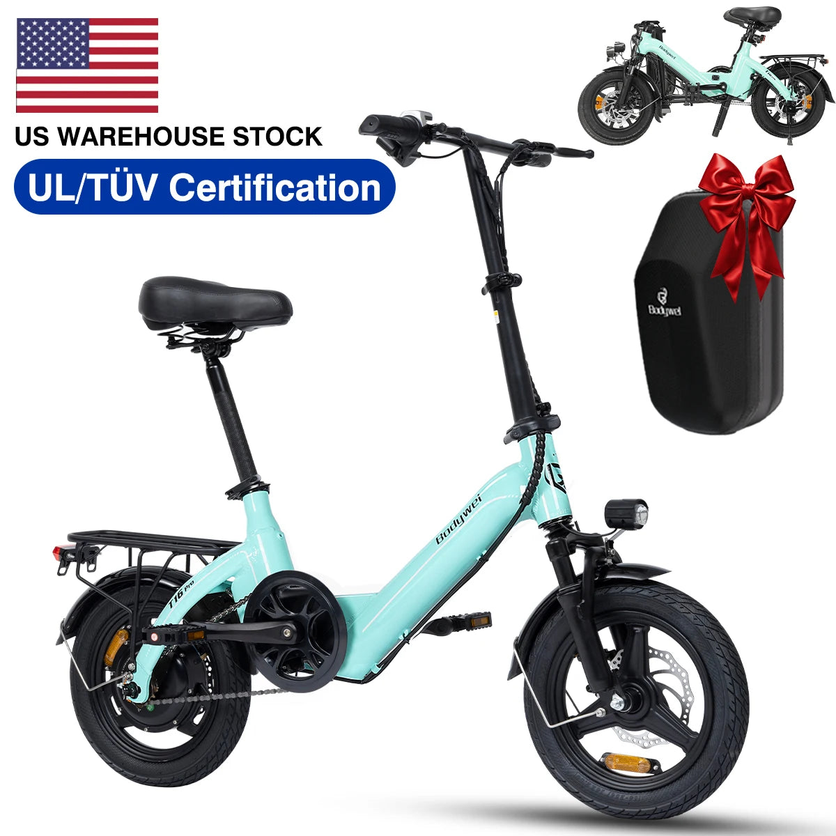 Bodywel T16Pro Foldable Electric Bike for Urban Commuting and Adults