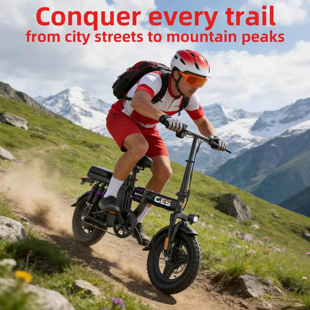 UPlee GE5 Folding Electric Bike With Long Range Battery