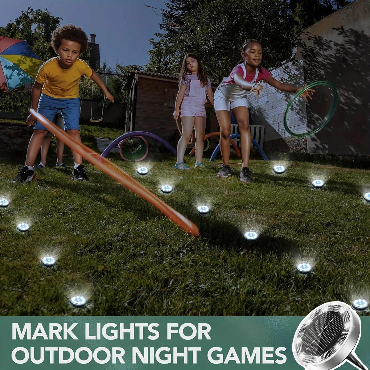 Solar Stainless Steel Ground Lights for Garden Paths and Lawns