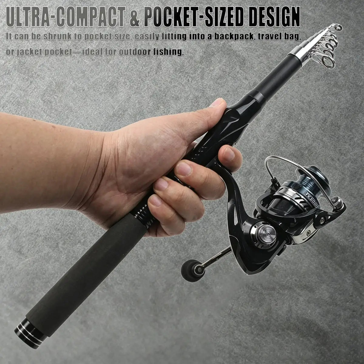 Portable Telescopic Fishing Rod And Reel Combo Kit With Lures