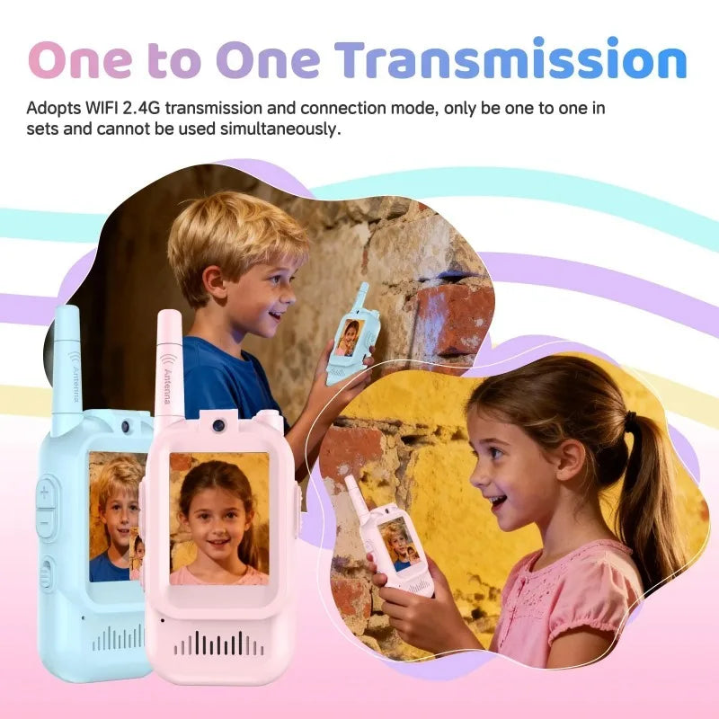 Kids Video Walkie Talkies With Rechargeable Voice Communication