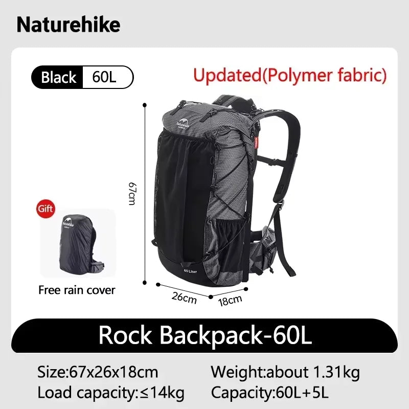 Naturehike Rock Nylon Travel Backpack With Rain Cover