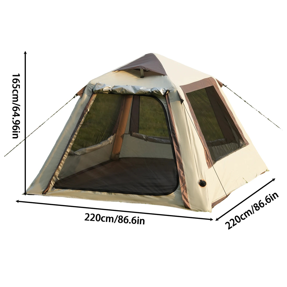 Pakicetus Inflatable Glamping Tent With Roof Window Quick Setup