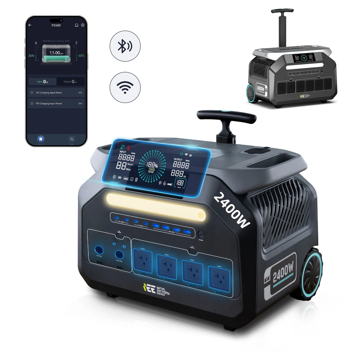 IEE Portable Power Station With LiFePO4 Battery Backup