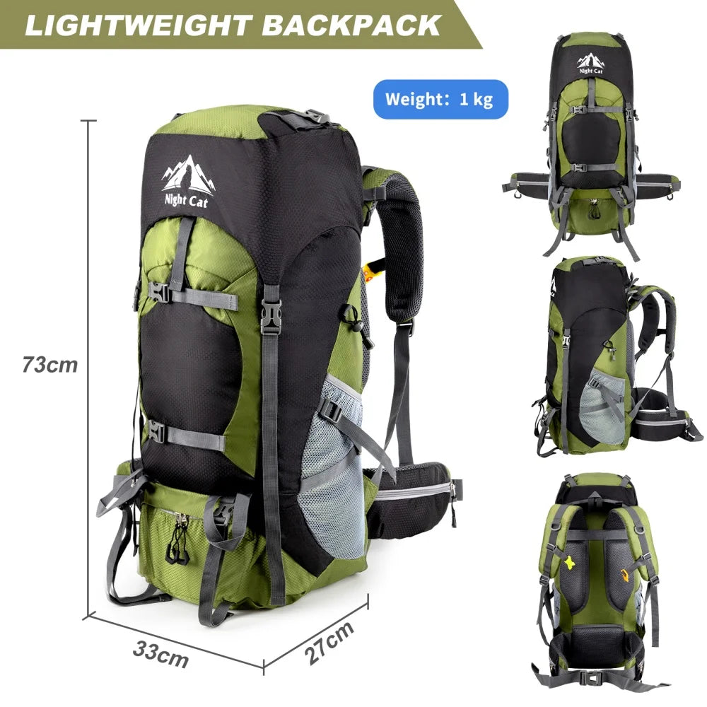 Night Cat Hiking Backpack Lightweight Camping Pack Outdoor Travel Bag