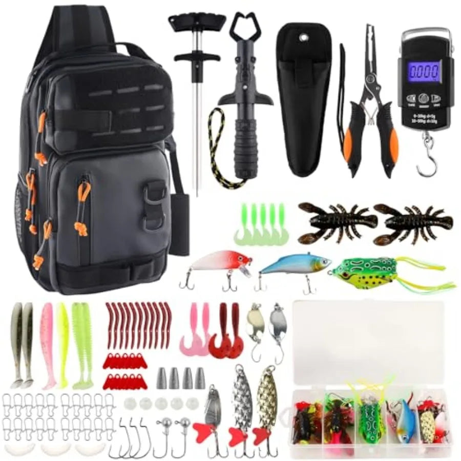 Water Resistant Fishing Backpack With Tackle Box And Rod Holder
