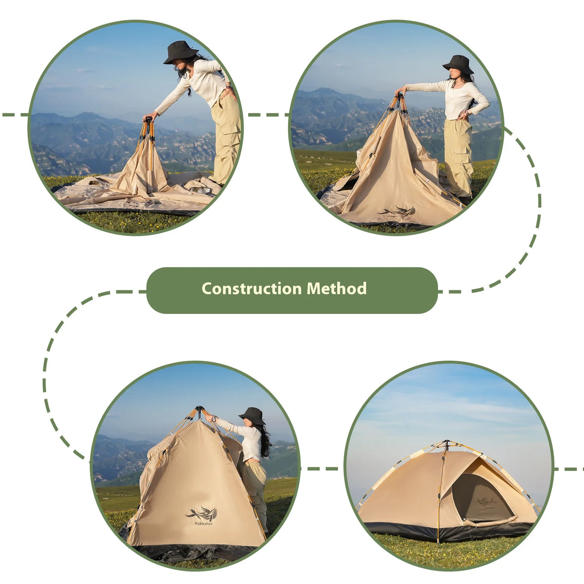 Pakicetus Instant Pop Up Dome Tent For Outdoor Camping Adventure