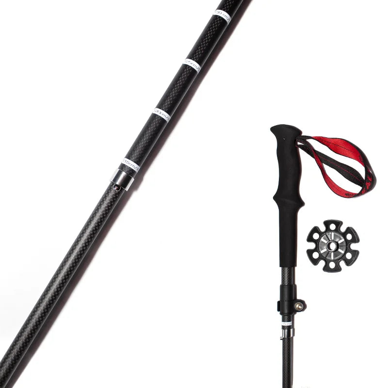 OKHEALING Lightweight Carbon Fiber Telescopic Trekking Poles