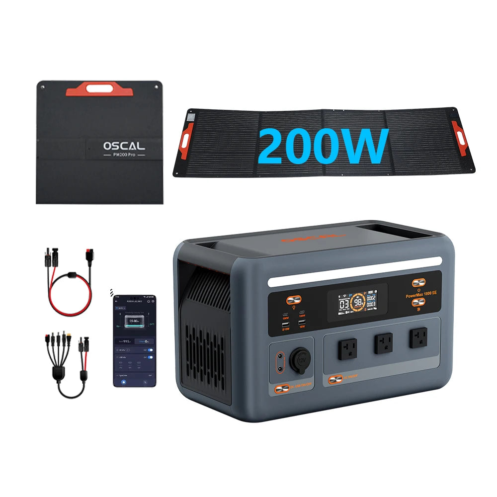 OSCAL 1024Wh Portable Power Station Featuring Reliable LiFePO4 Battery