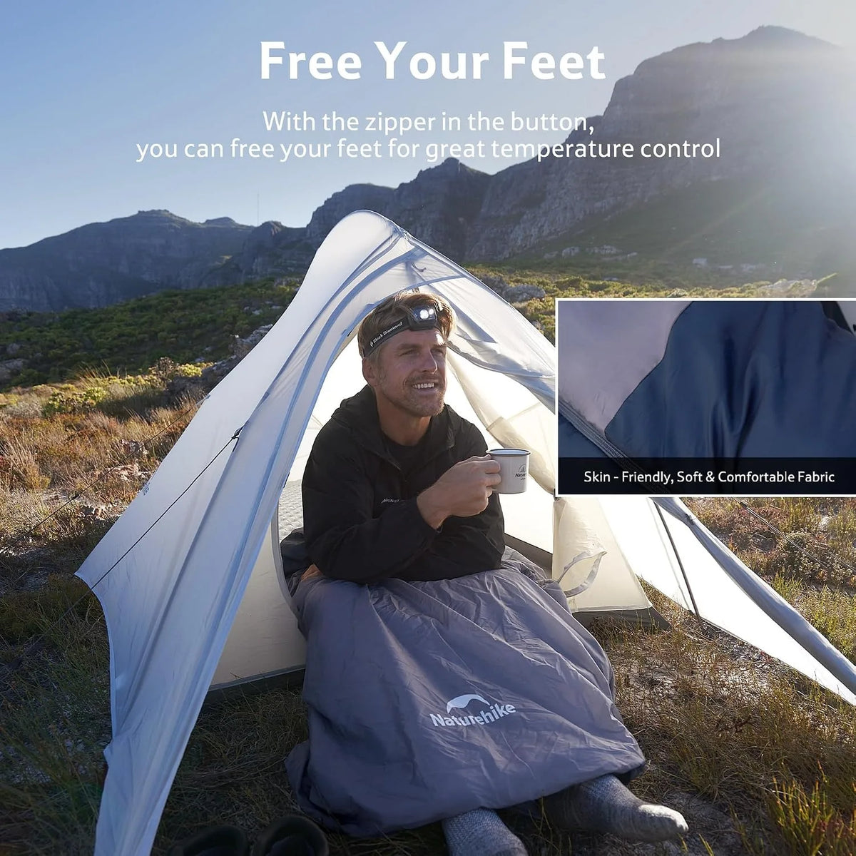 Naturehike Lightweight Envelope Sleeping Bag For Outdoor Camping