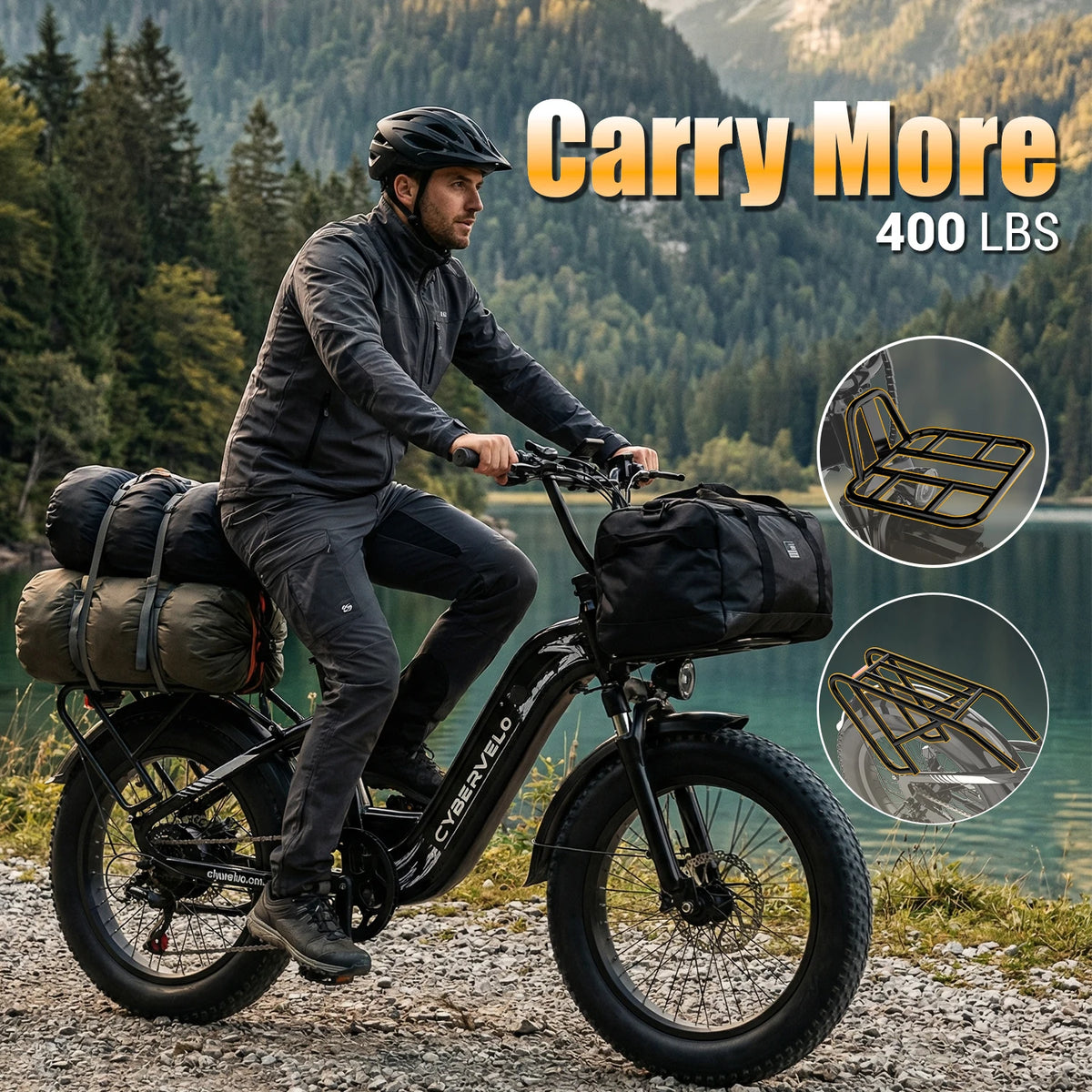 Cybervelo EK8 1000W Peak Step Through Fat Tire Electric Bike