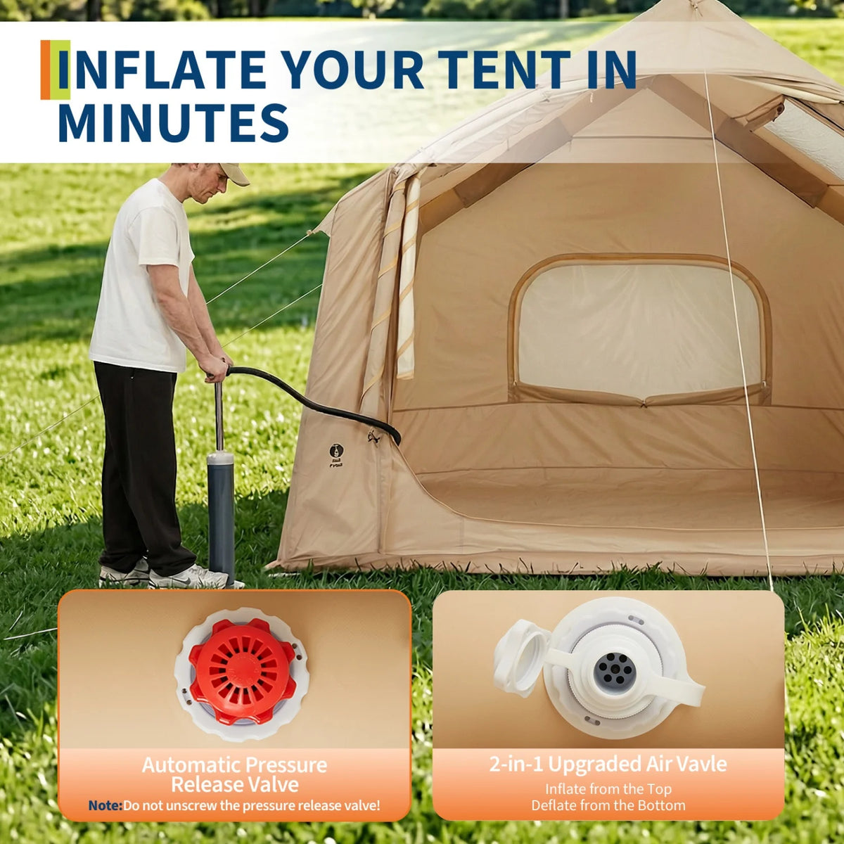 HiMISS Inflatable Camping Tent For Outdoor Family Shelter