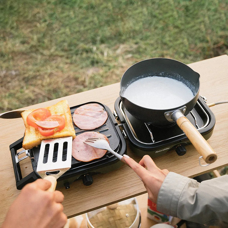 Naturehike Portable Two Burner Camping Gas Stove With Griddle