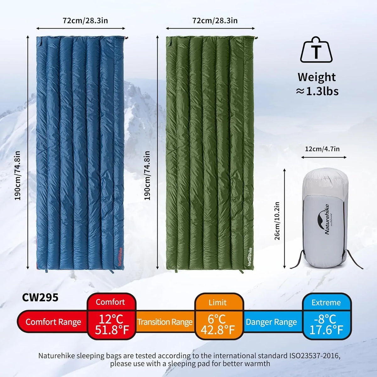 Naturehike Ultralight Duck Down Sleeping Bag For Backpacking Camping