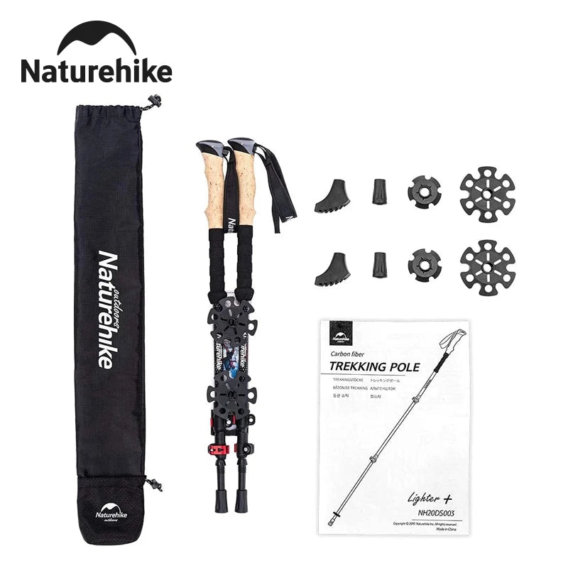 Naturehike Ultralight Carbon Fiber Telescopic Trekking Poles