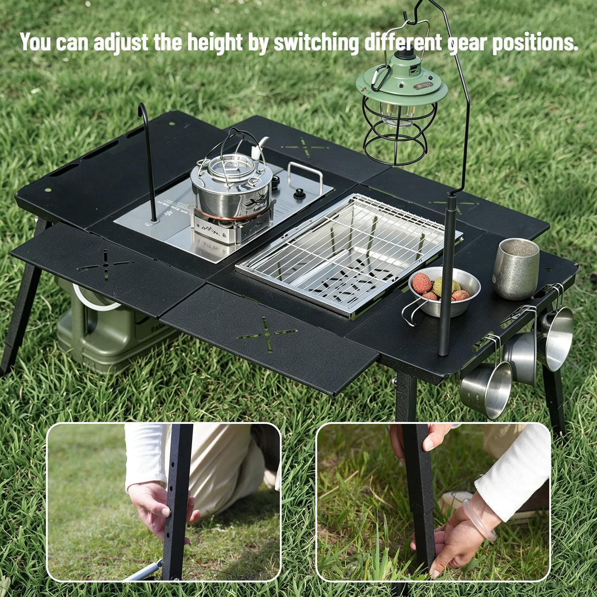 PAKICETUS Foldable Camping Table for Hiking, Picnics and Outdoor Use