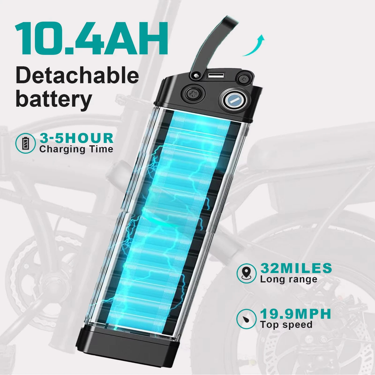 Terrosor Folding Electric Commuter Bike With 500W Motor