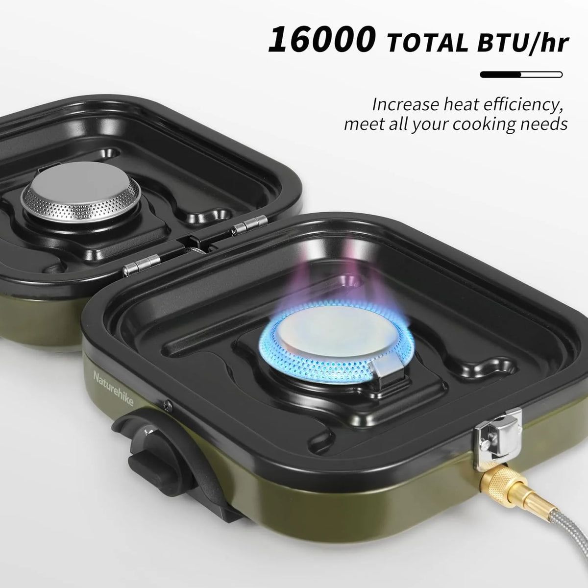 Naturehike Portable Two Burner Camping Gas Stove With Griddle
