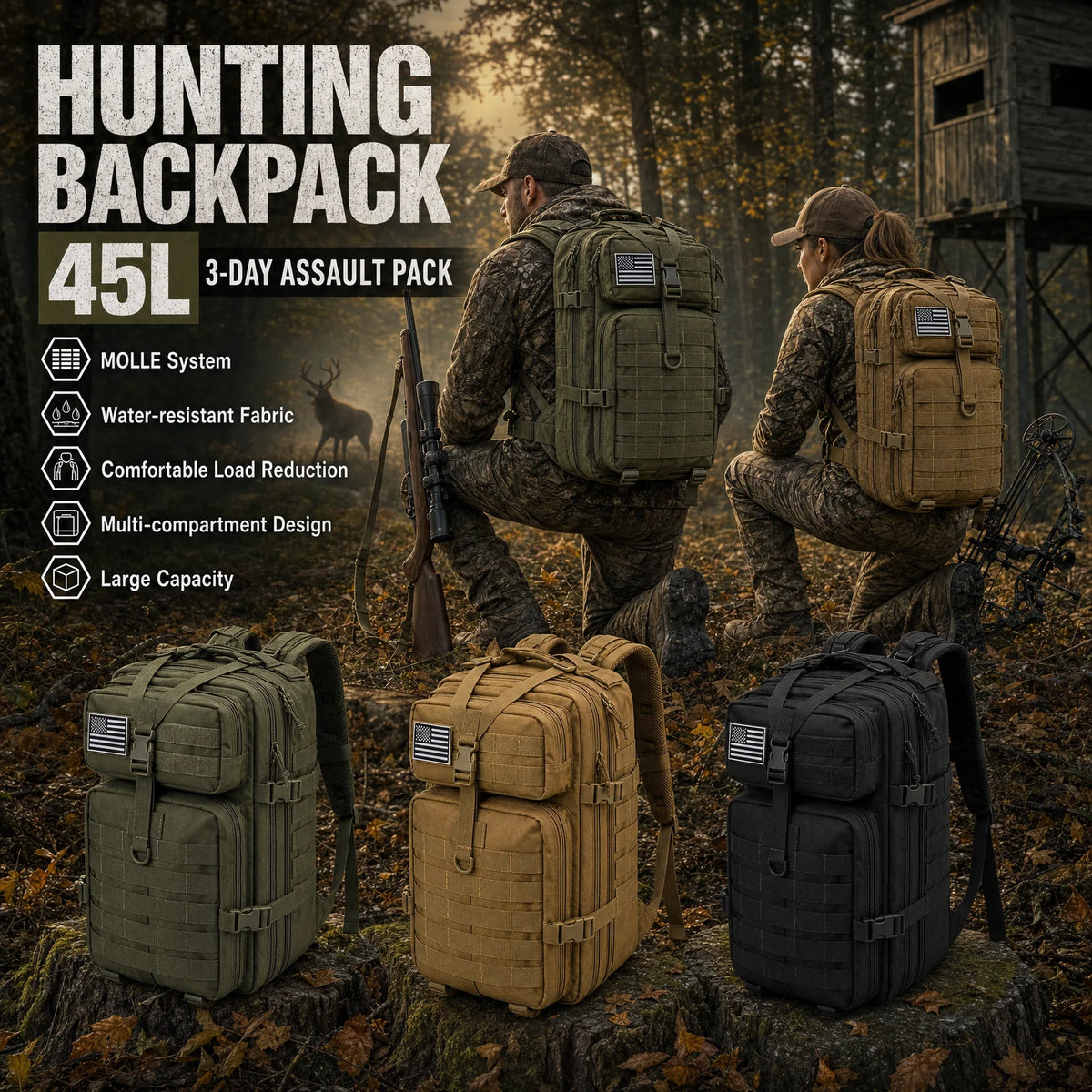 ReFire Gear Tactical Hunting Backpack For Outdoor Adventures