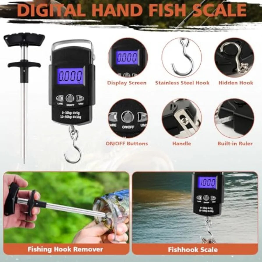 Water Resistant Fishing Backpack With Tackle Box And Rod Holder