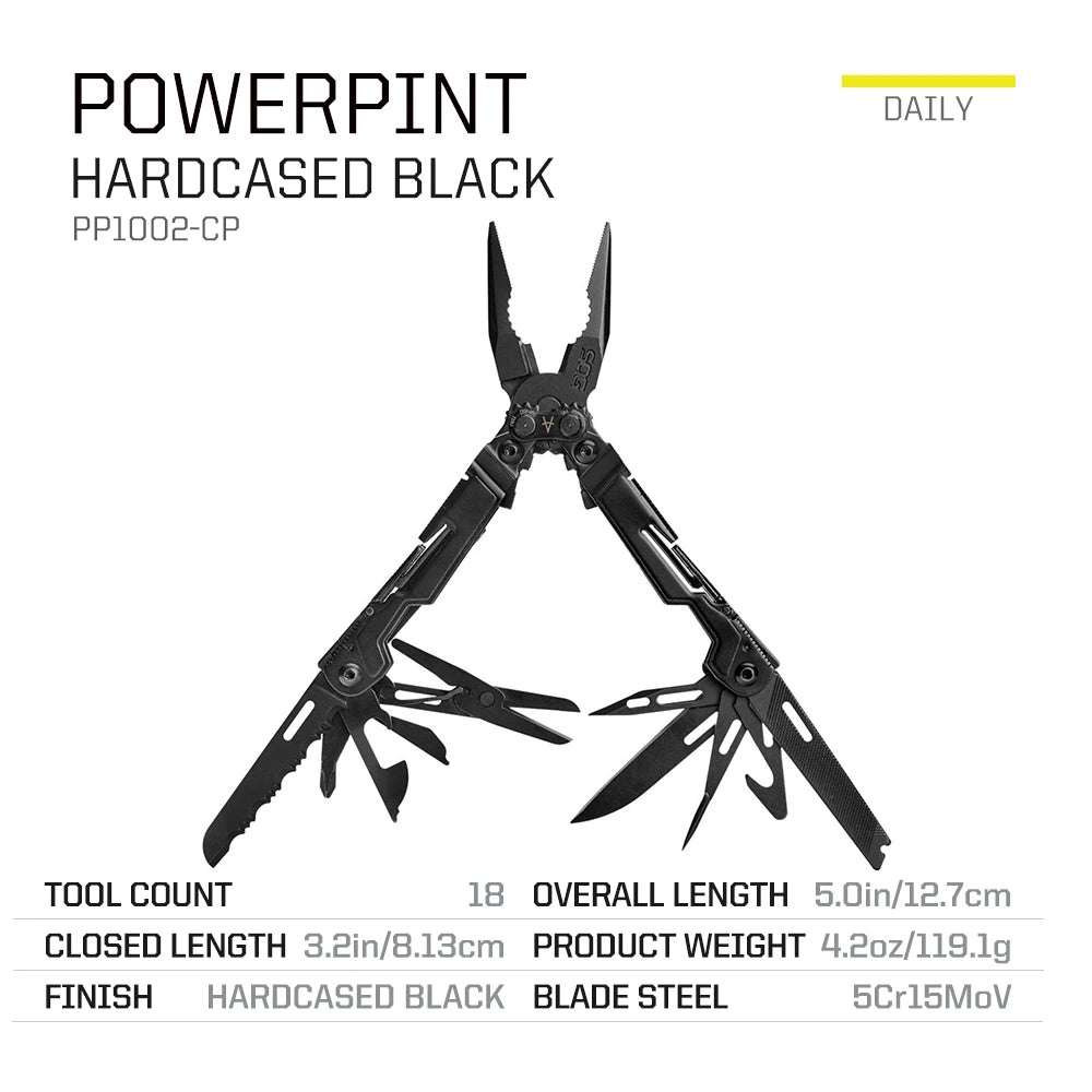 SOG PowerPint 18 In 1 Stainless Steel Mini Multi Tool
