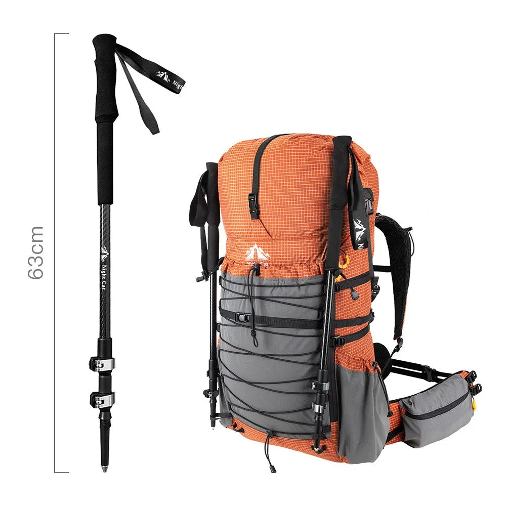 Night Cat Adjustable Collapsible Trekking Pole For Hiking And Camping