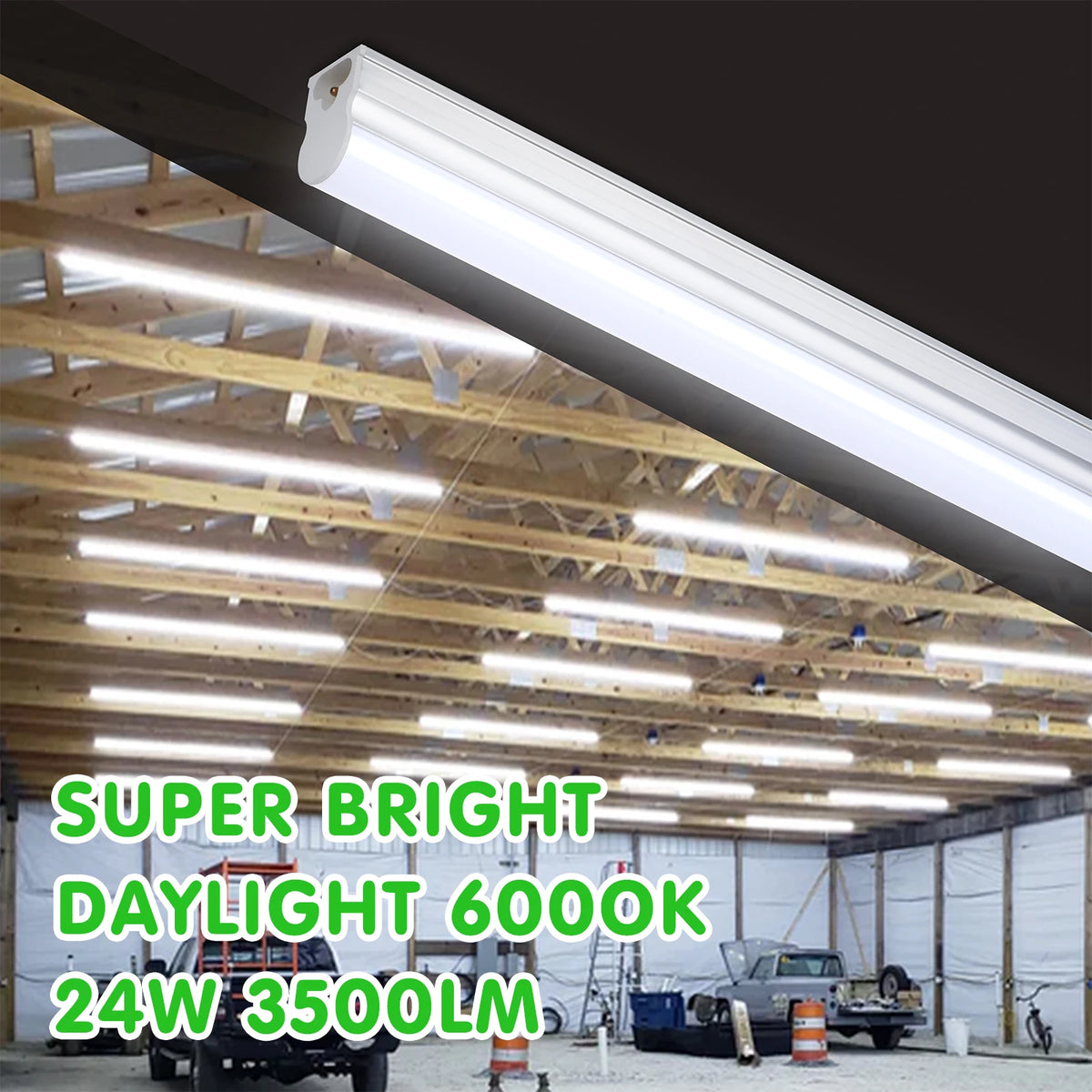 BSK.BESTKA Integrated LED Shop Light Fixture for Garages