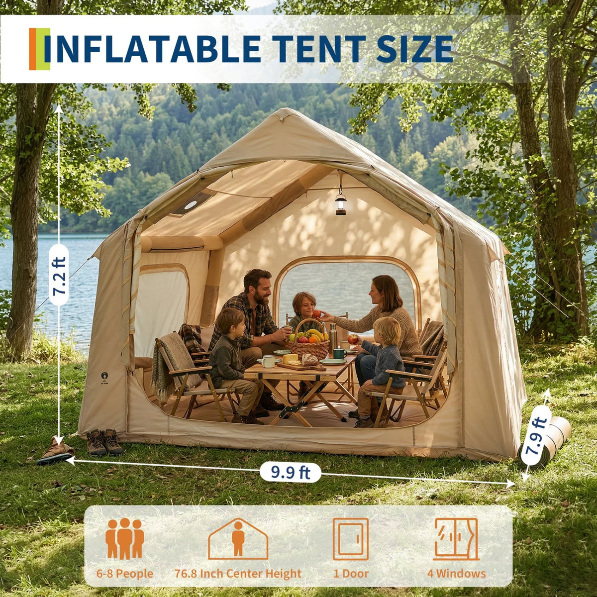 HiMISS Inflatable Camping Tent For Outdoor Family Shelter