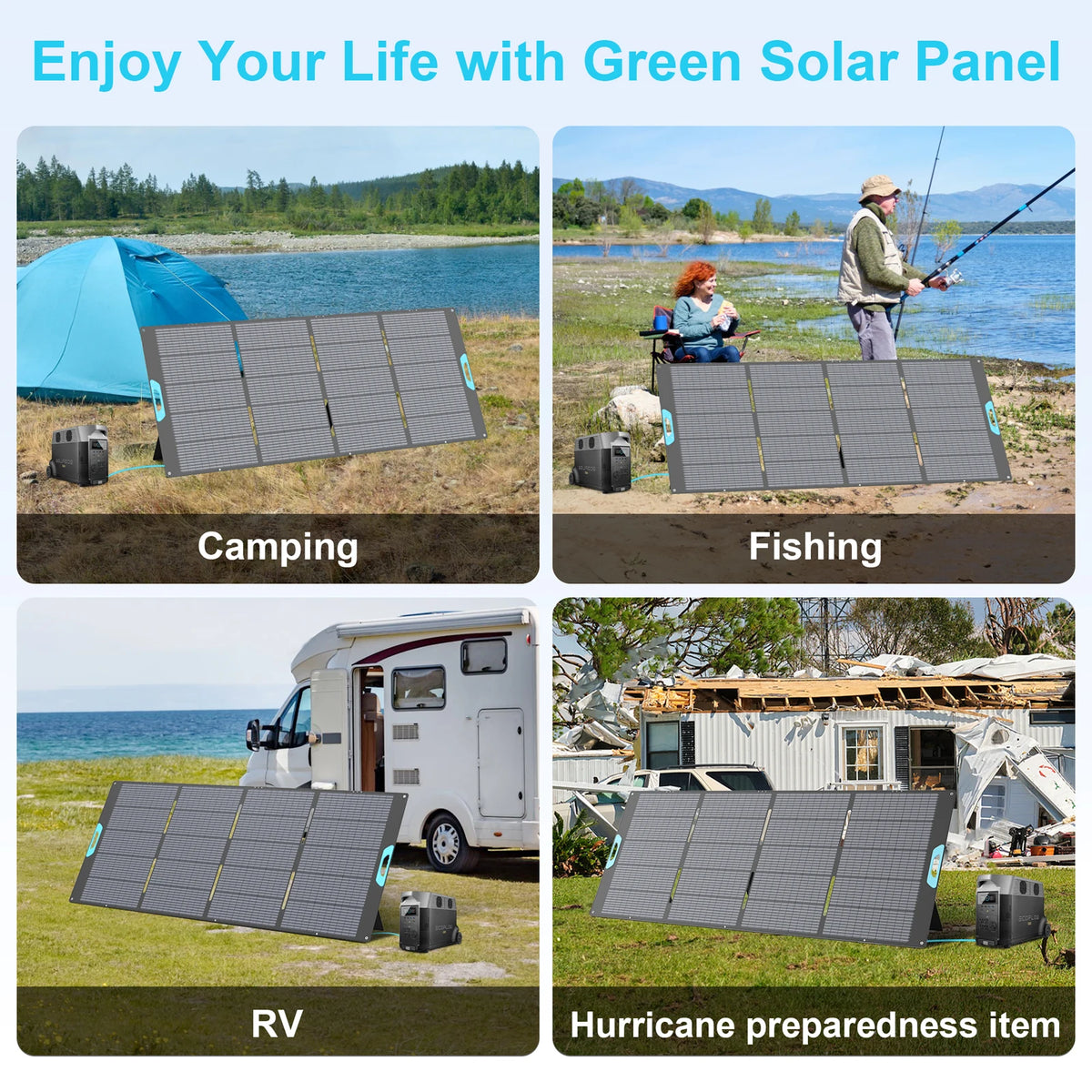 E-POWO Foldable Portable Solar Panel With IP67 Protection