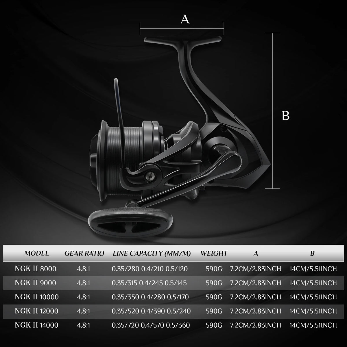 Rooblinos Heavy Duty Spinning Fishing Reel For Surf Angling