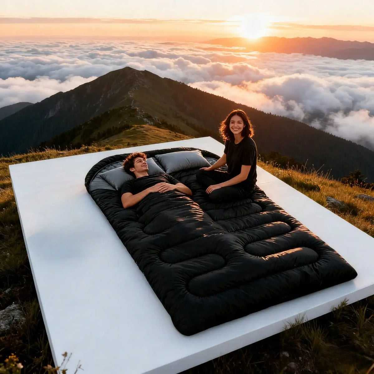 Double Sleeping Bag for Adults for Cold Weather Camping