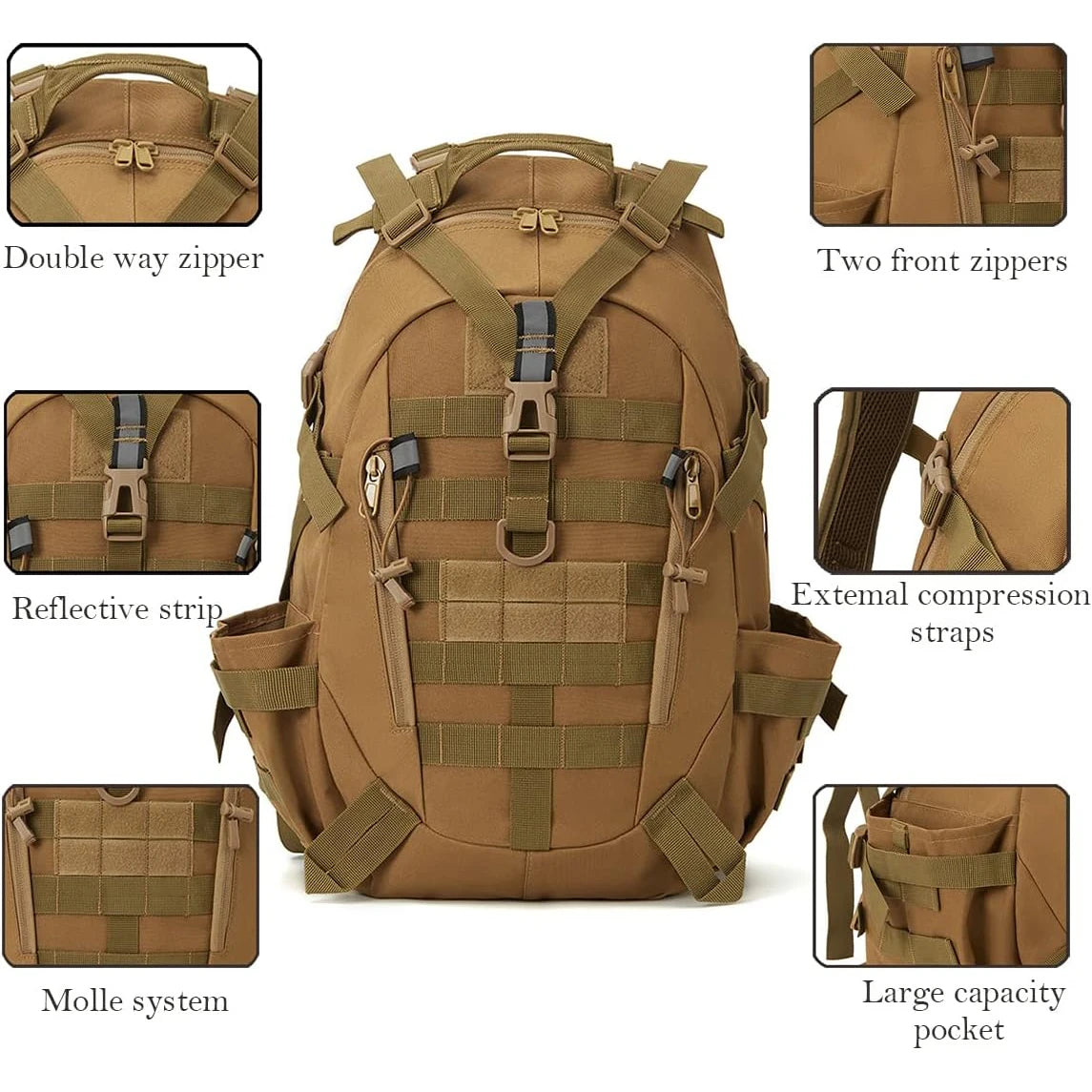 ReFire Gear Modular Tactical Backpack With Reflective Trim