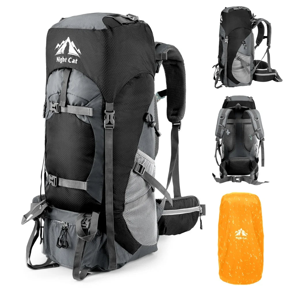 Night Cat Hiking Backpack Lightweight Camping Pack Outdoor Travel Bag