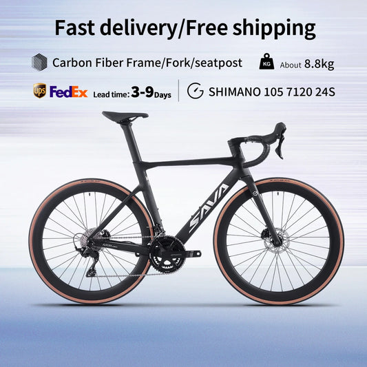 SAVA UCI Certified Carbon Fiber Road Racing Bicycle With Disc Brakes