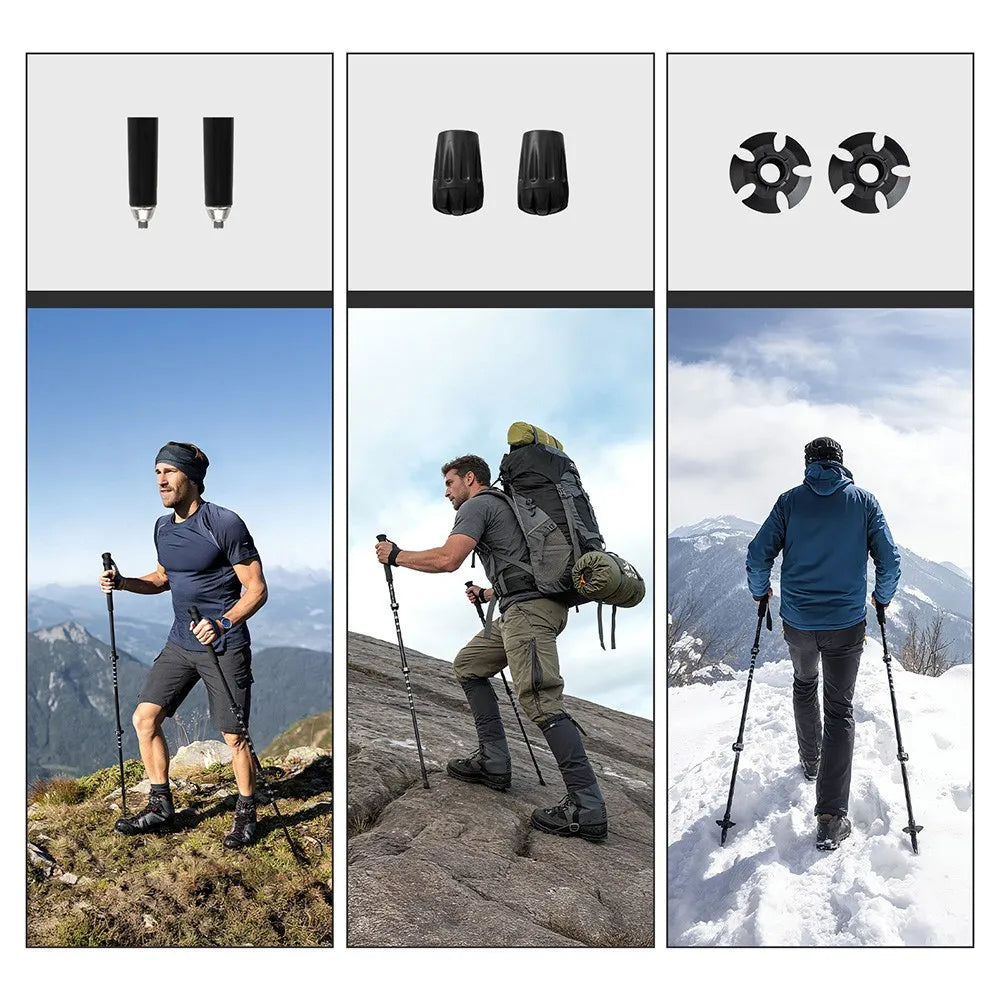 Night Cat Adjustable Collapsible Trekking Pole For Hiking And Camping