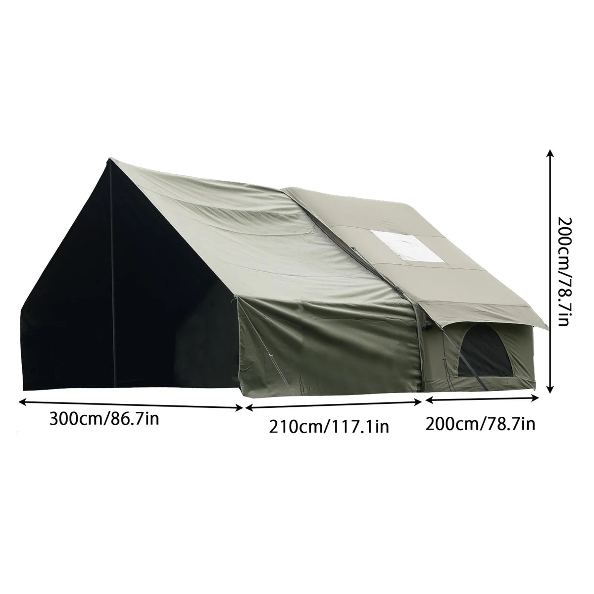 Pakicetus Inflatable Glamping Tent With Roof Window Quick Setup