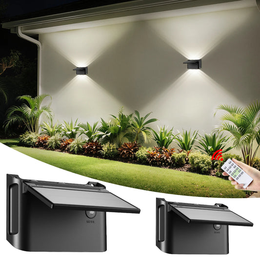 Intelamp Outdoor Solar Wall Lights With Three Color Modes