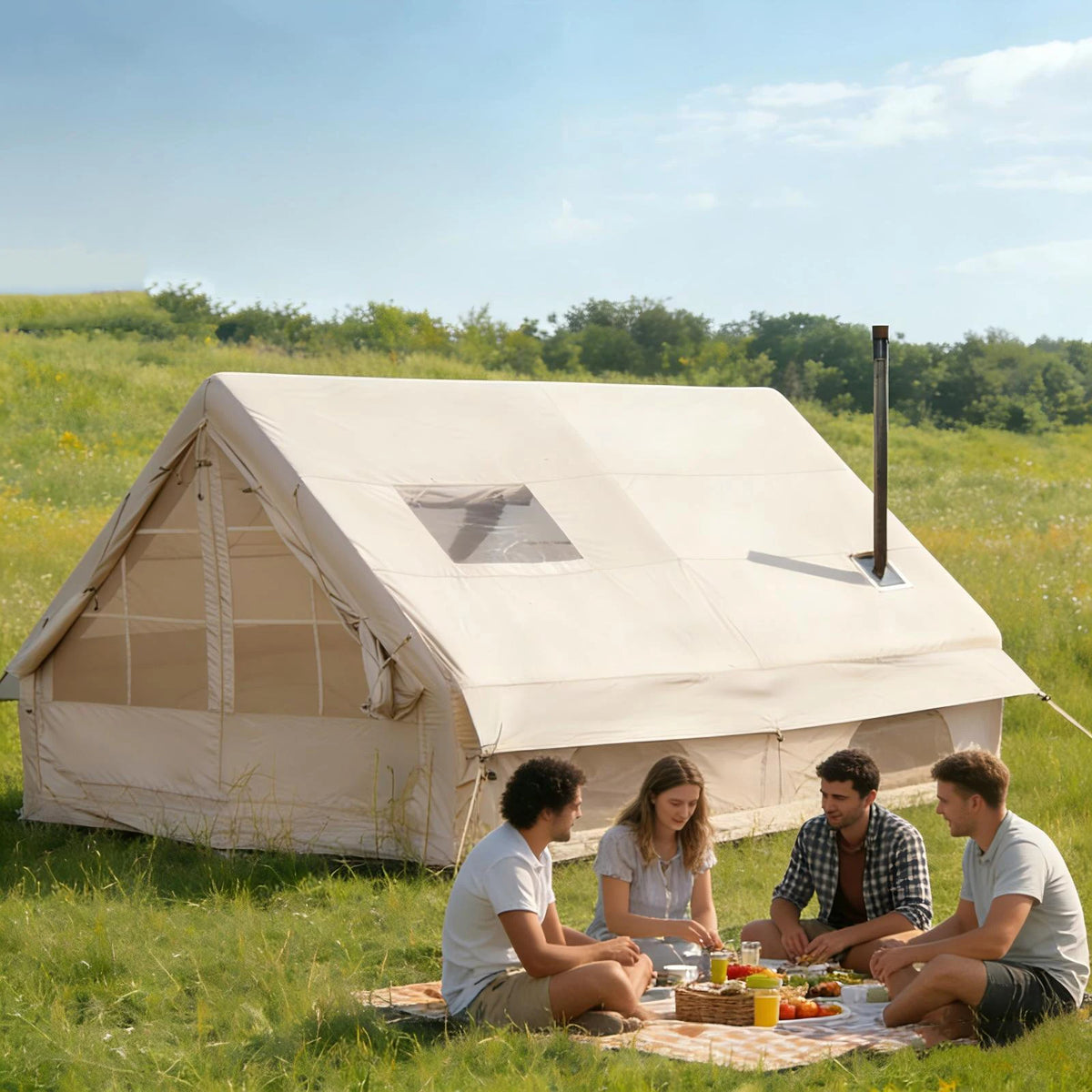 Pakicetus Quick Setup Inflatable Camping Tent Waterproof Hot Tent