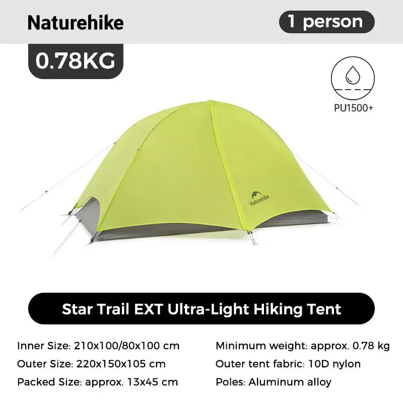 Naturehike Star Trail EXT Dual Layer Ultralight Nylon Hiking Tent