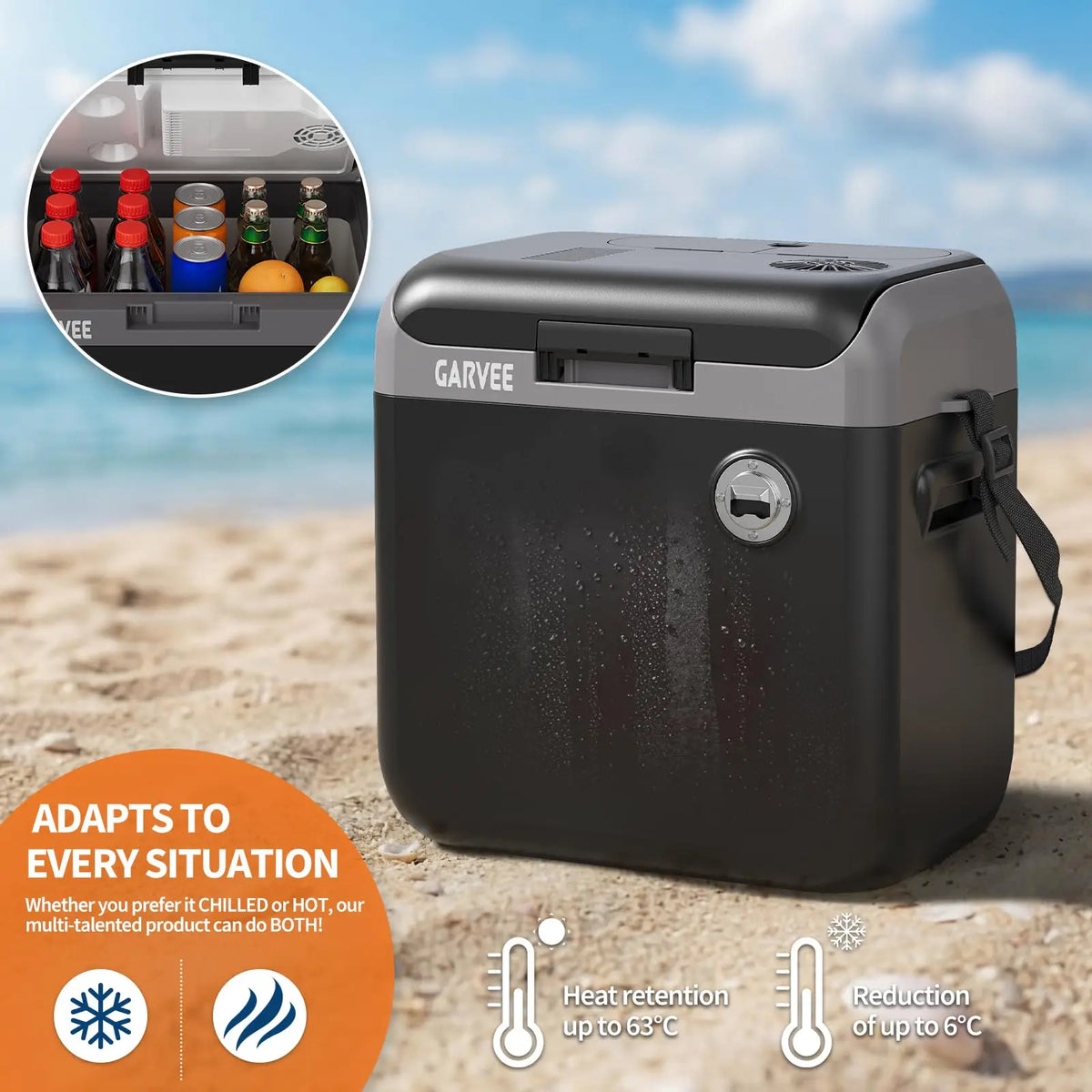 HiMISS Thermoelectric Cooler Warmer Portable Electric Refrigerator Travel Camping