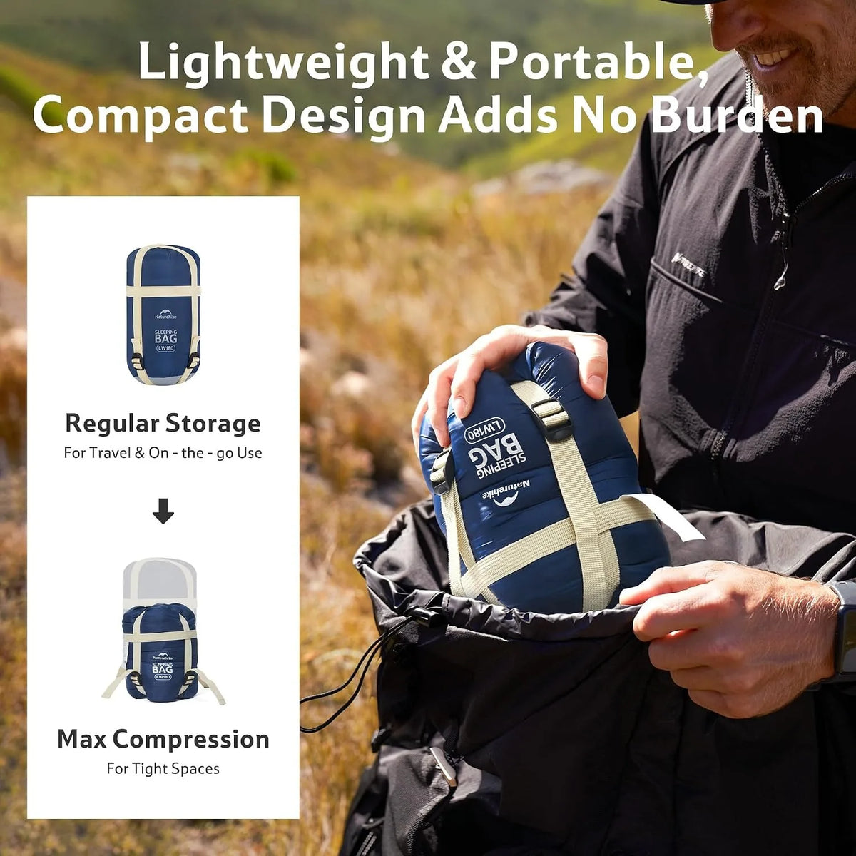 Naturehike Lightweight Envelope Sleeping Bag For Outdoor Camping