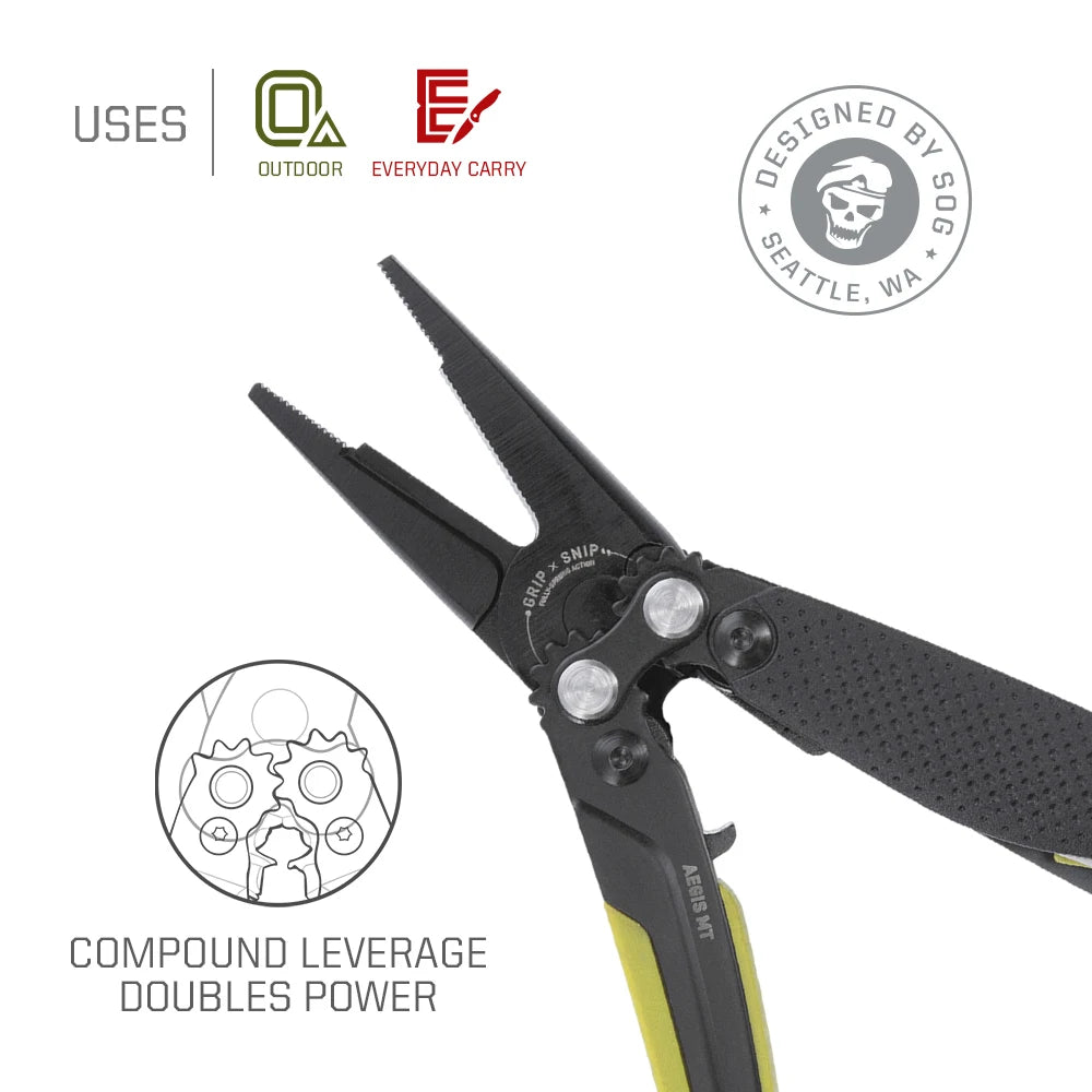 SOG Aegis Tactical Multi Tool Pliers Portable EDC Pocket Gear