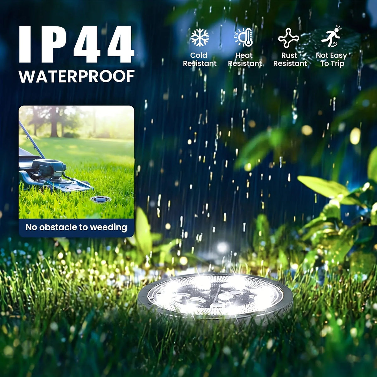 Solar Stainless Steel Ground Lights for Garden Paths and Lawns