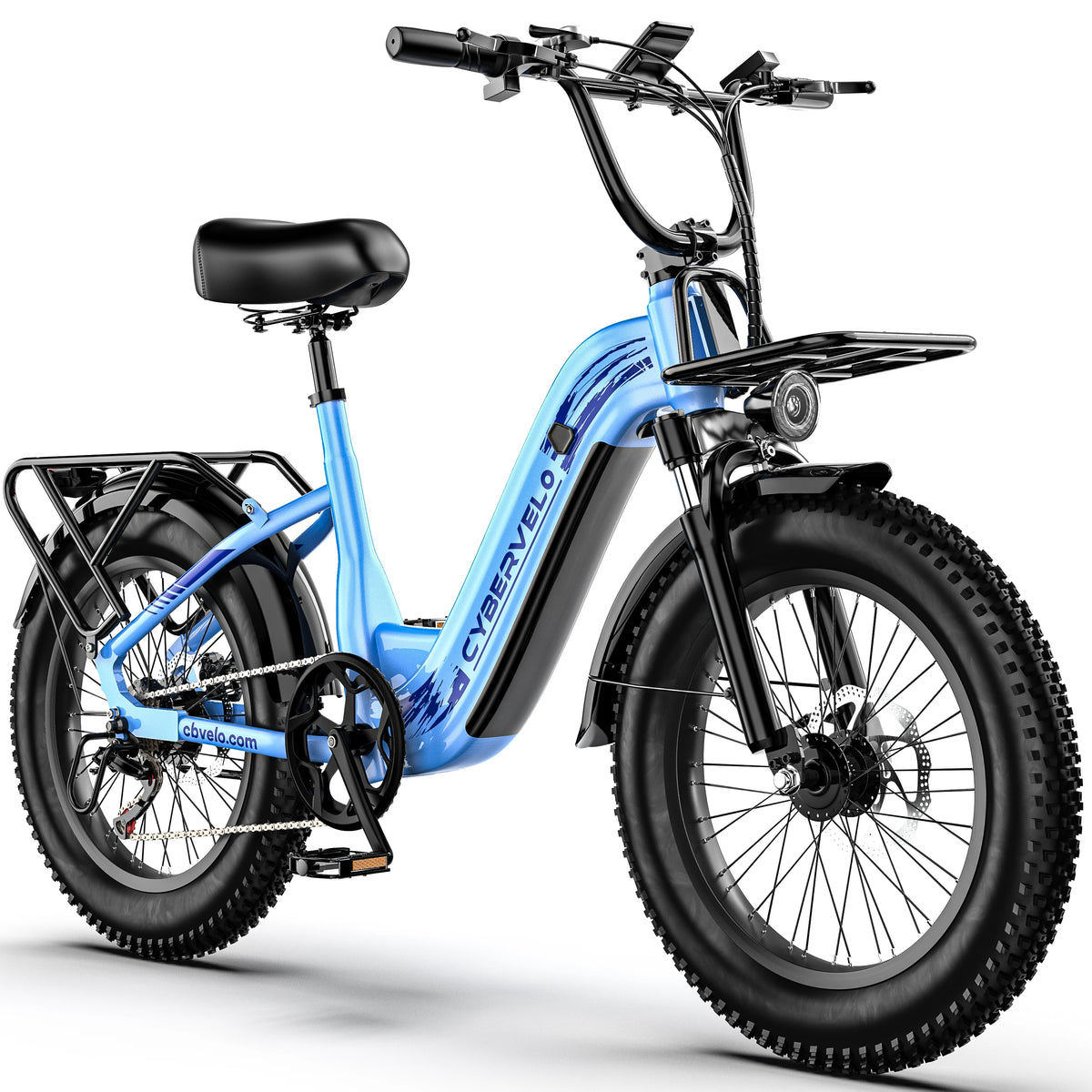 Cybervelo EK8 1000W Peak Step Through Fat Tire Electric Bike